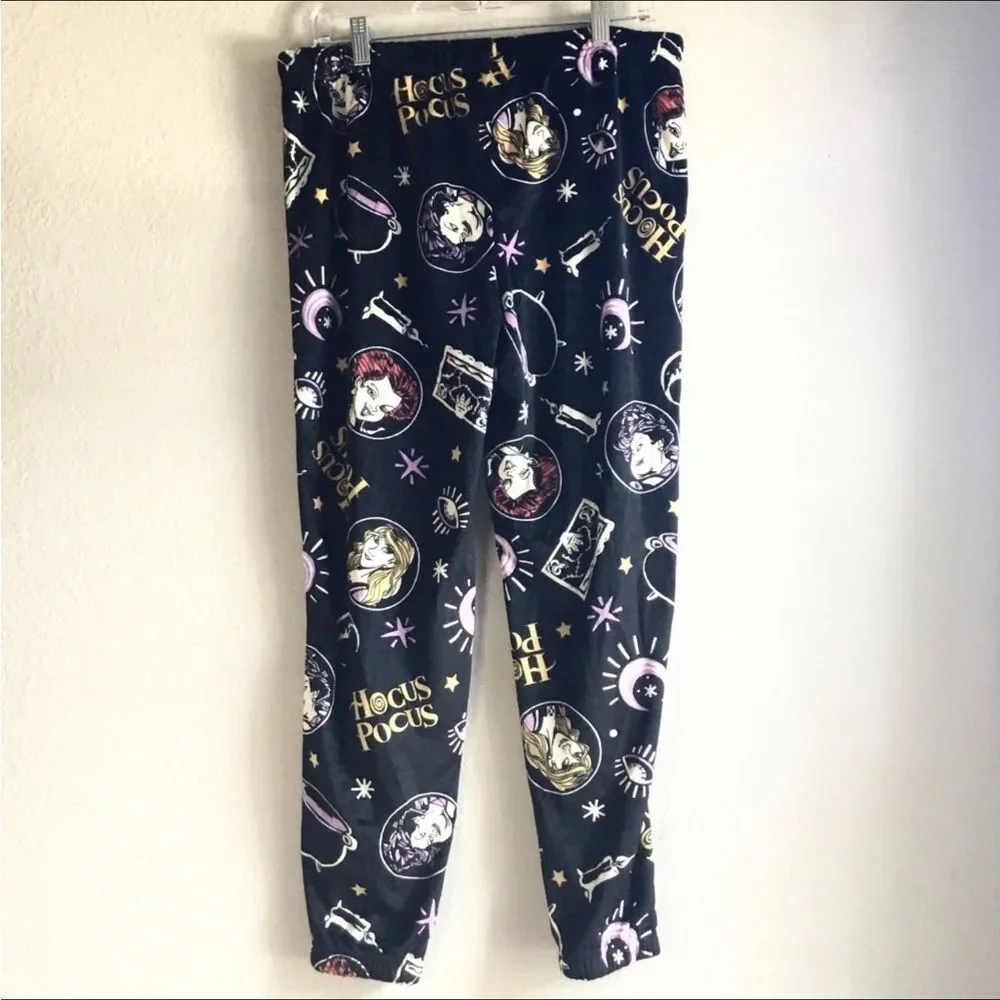 Disney Hocus Pocus pajama bottoms Sanderson sisters Halloween super soft Sz L - Picture 2 of 5